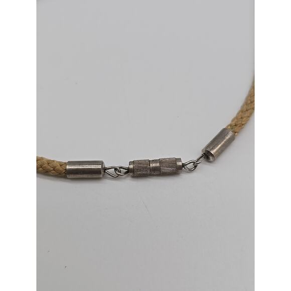 Vintage Gold Tone Butterfly Cloisonné Pendant Rope 28" Necklace Tassel Fringe - Picture 5 of 6